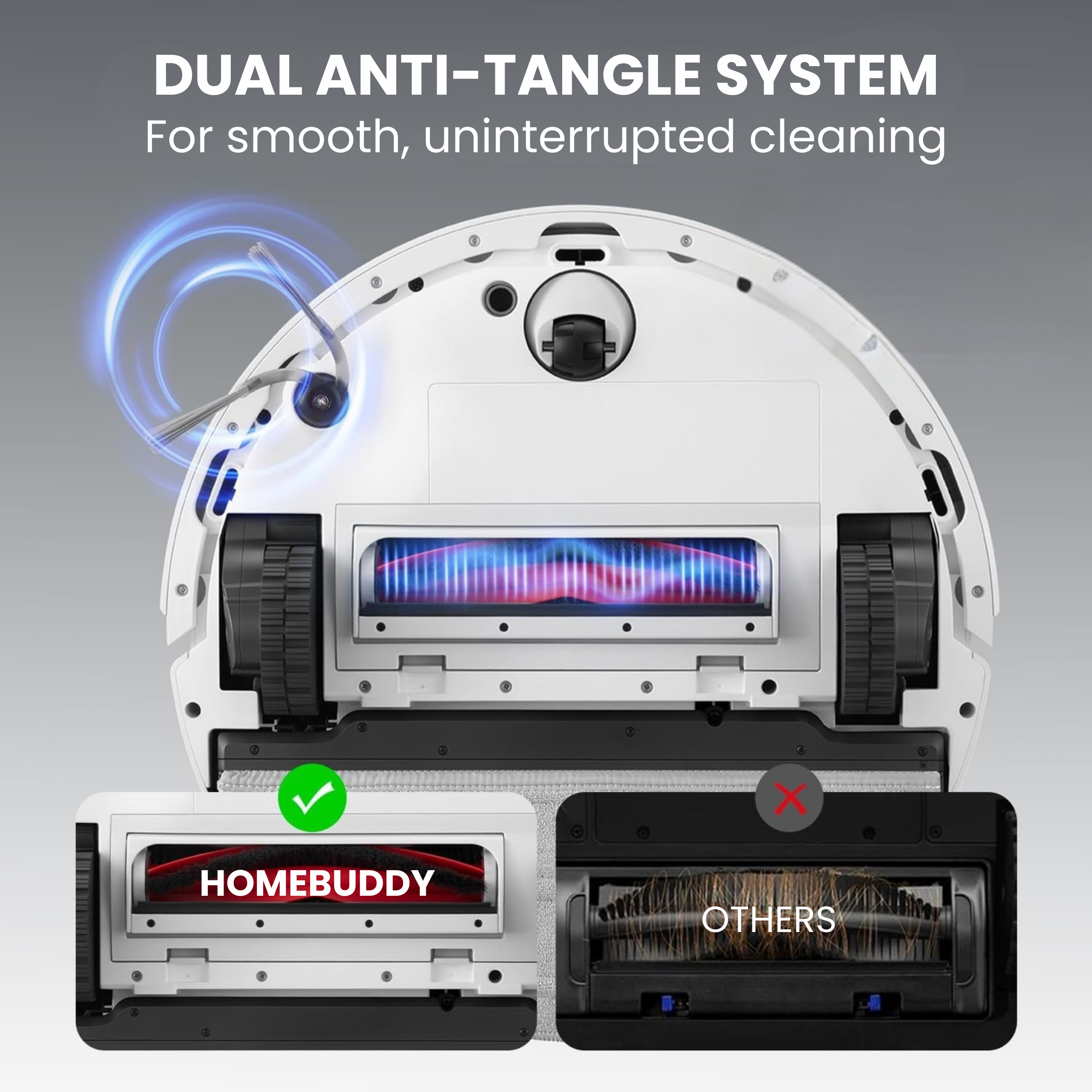 HOME BUDDY – vacuums, mops, and sweeps in one go